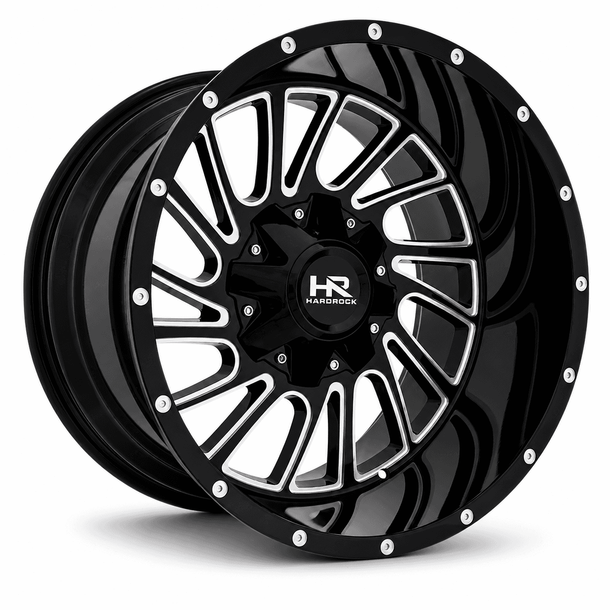 HARDROCK Overdrive (Gloss Black Milled) - 6-Lug wheel
